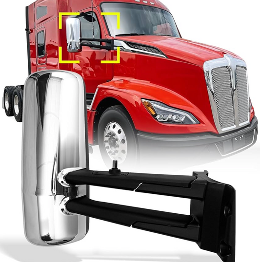 Premium Chrome Heated & Motorized Mirror Assembly KENWORTH T680 /T880