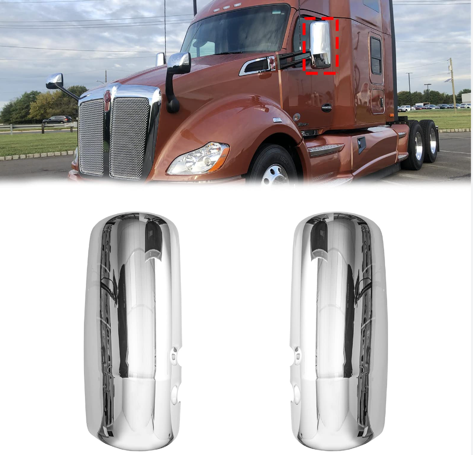 Premium Kenworth T680 Chrome Mirror Cover