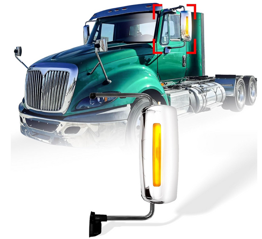 International Prostar Chrome Heated & Motorized Mirror Assembly