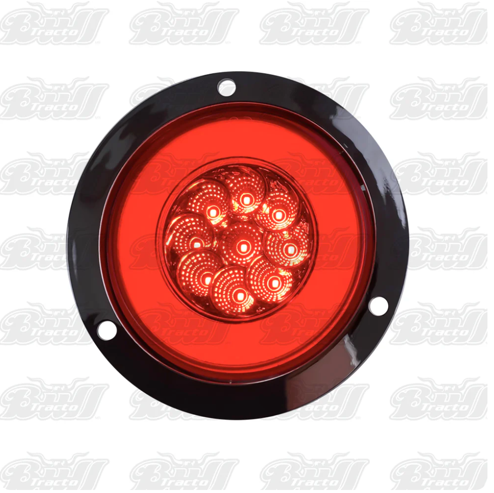 30" S Steel Mud Flap Hanger Spring Loaded with LED Tail Light 2 1/2 Bolt Pattern With Lights