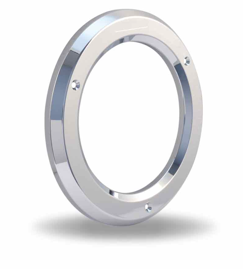 4″ Round Light Bezel – Screw On | Chrome ABS Plastic