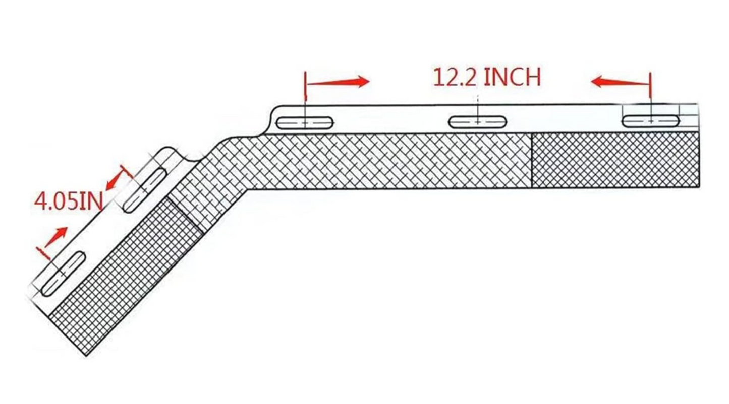 24" Angled Aluminum Reflector Bar Fit Flap Hanger/Pair