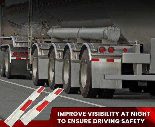 Aluminum Mud Flap Reflective Strip Kit with DOT-2 Certified Reflective Strips 24"x 3"