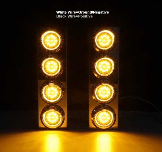 Air Cleaner Bracket w/ 4 LED Lights & Visors LEFT+RIGHT
