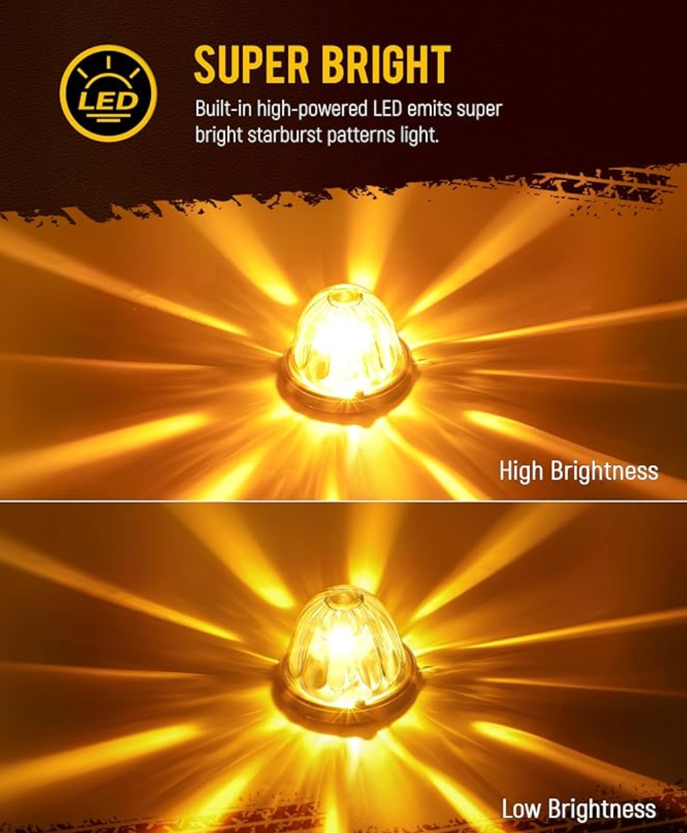 GLASS LENS WATERMELON, WITH AMBER 1156 BULB INCLUDED