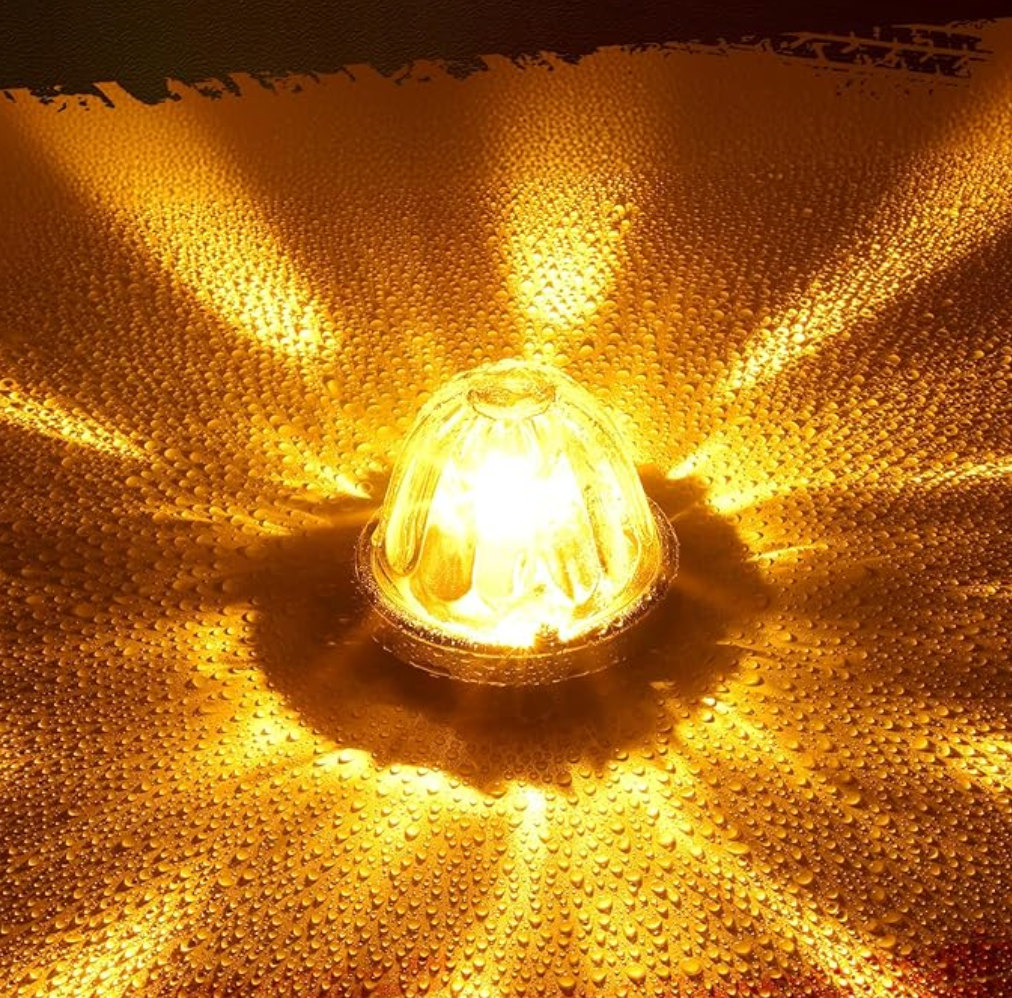 GLASS LENS WATERMELON, WITH AMBER 1156 BULB INCLUDED