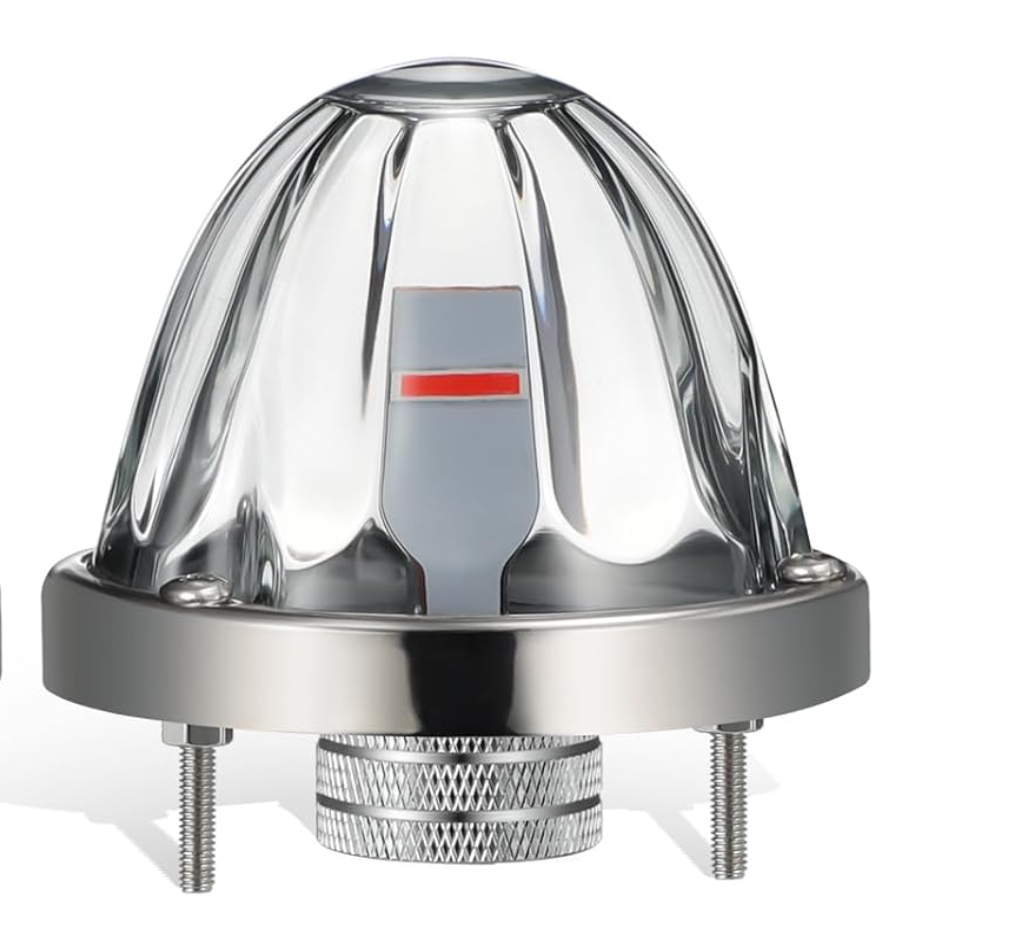Glass Watermelon white lens,X3 LED bulb &;Red ,Single color