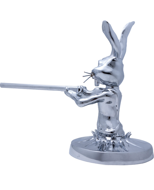 CHROME SHOTGUN BUNNY HOOD ORNAMENT