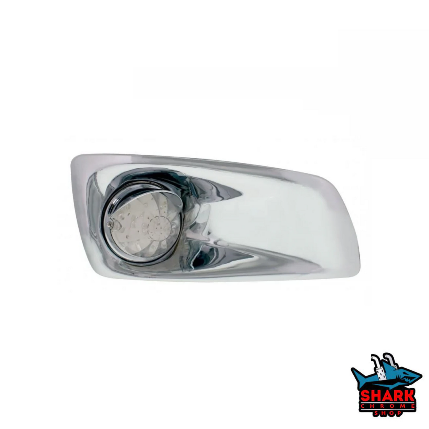 T660 Fog Light Cover CLEAR LENS LED AMBER+GREEN WITH FLANGE
