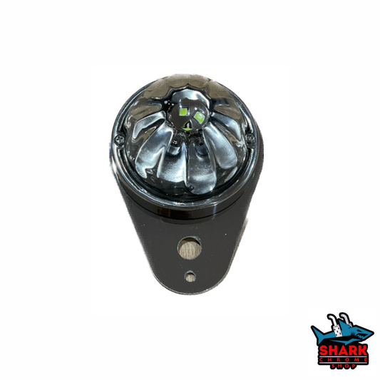 Stainless Kenworth Teardrop Style Interior Dome Light Plate for Watermelon Light (TOGGLE SWITCH HOLE)