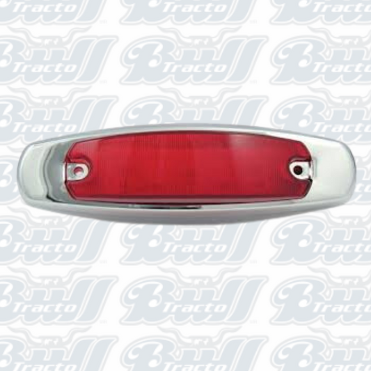 Red LED Rectangular Clearance/Marker Light W/Chrome Bezel