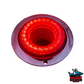 Red Round Stop Turn Brake Tail in chrome bezel