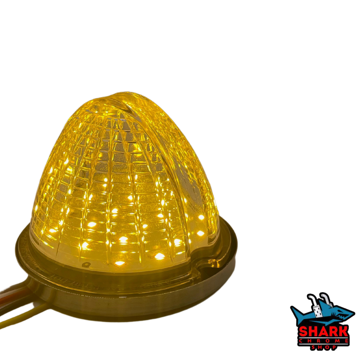 Watermelon Dual Revolution Amber/Blue Clear Lens LED