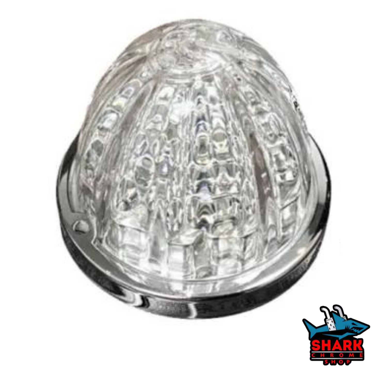 Watermelon Dual Revolution Amber/Blue Clear Lens LED