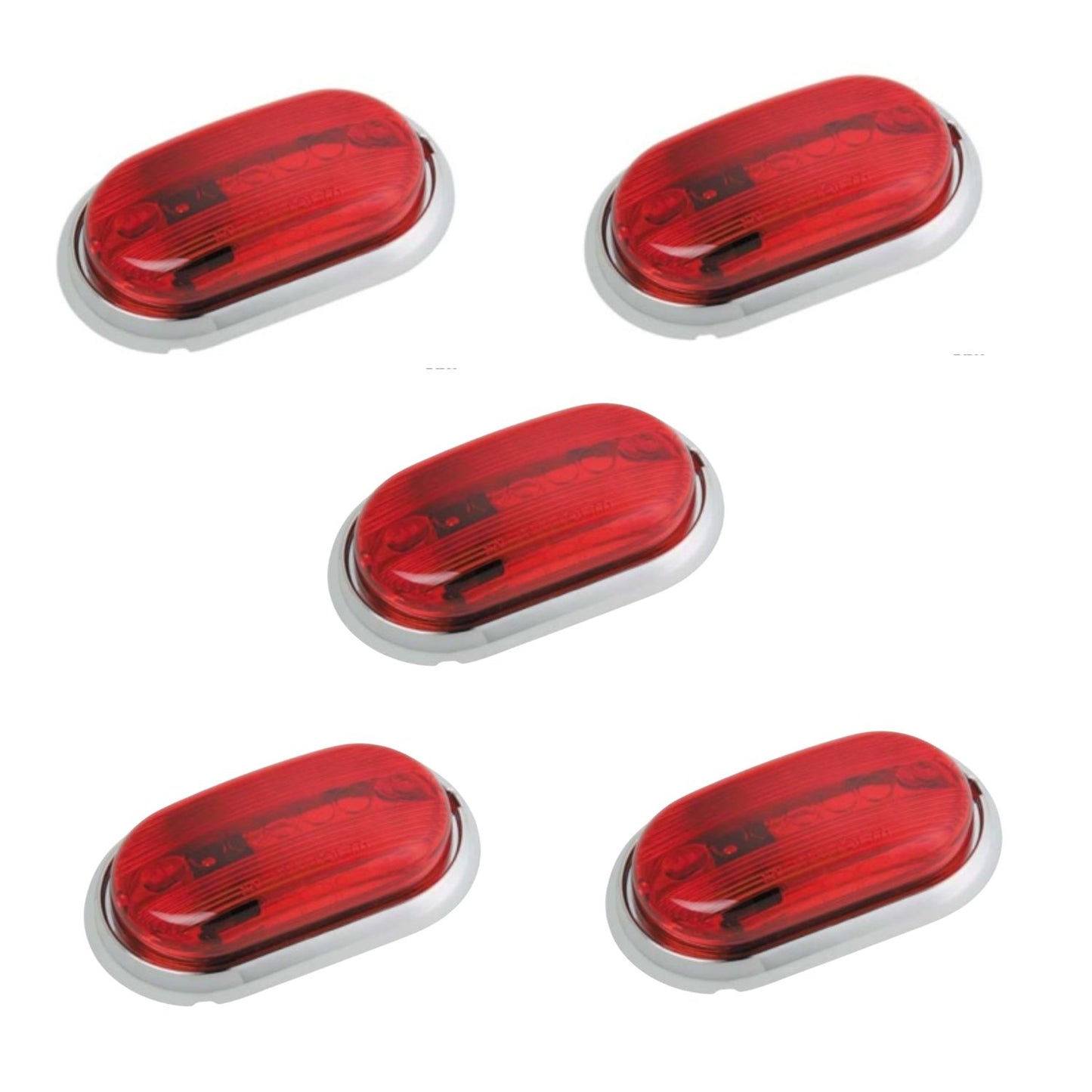Oblong Clearance / Side Marker Light (Red) 5 PACK FREE SHIPPING !!