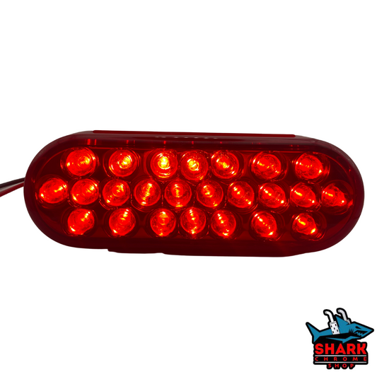 Oval Pearl LED Light in Red W/O Any Frame