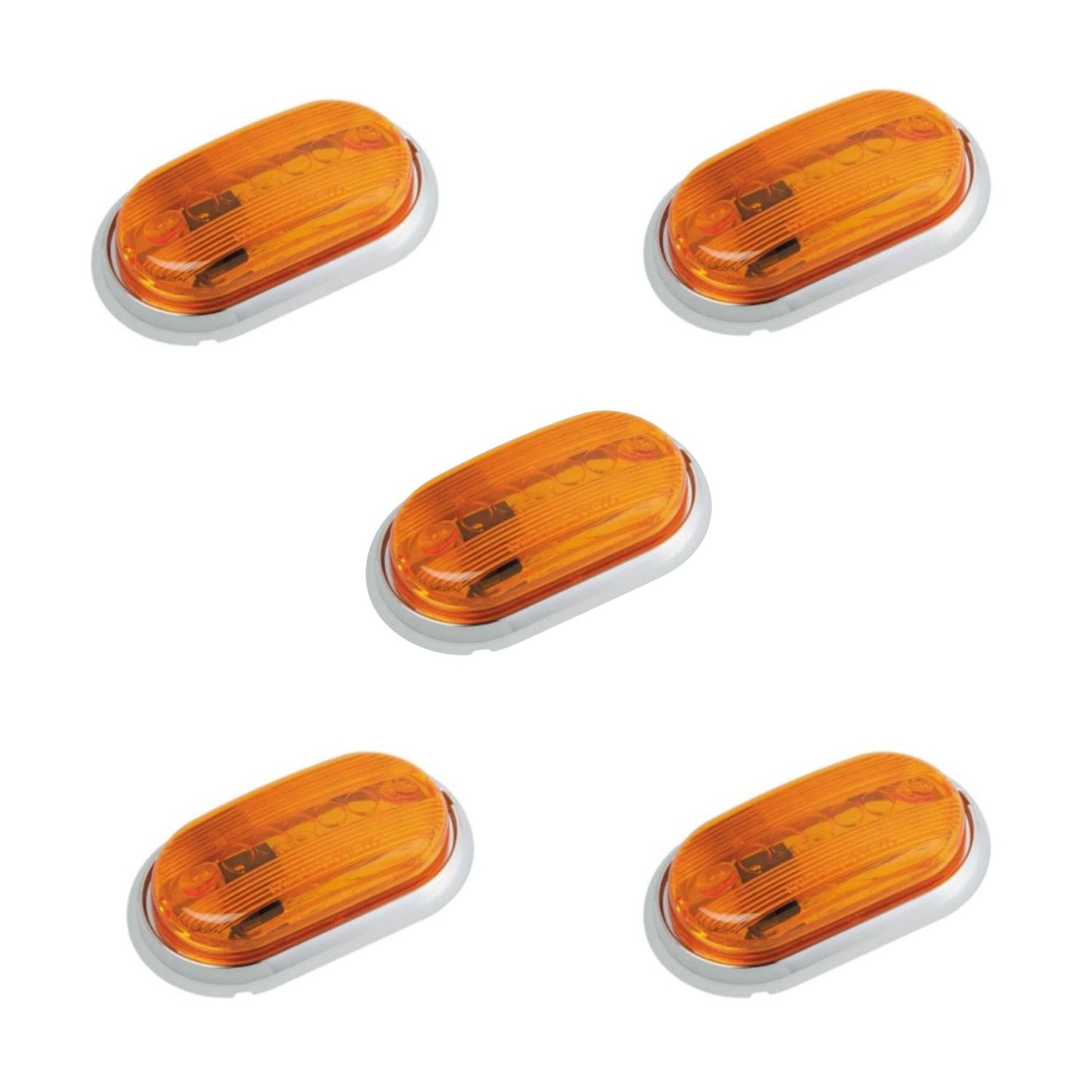 Oblong Clearance / Side Marker Light (Amber) 5 PACK FREE SHIPPING !!