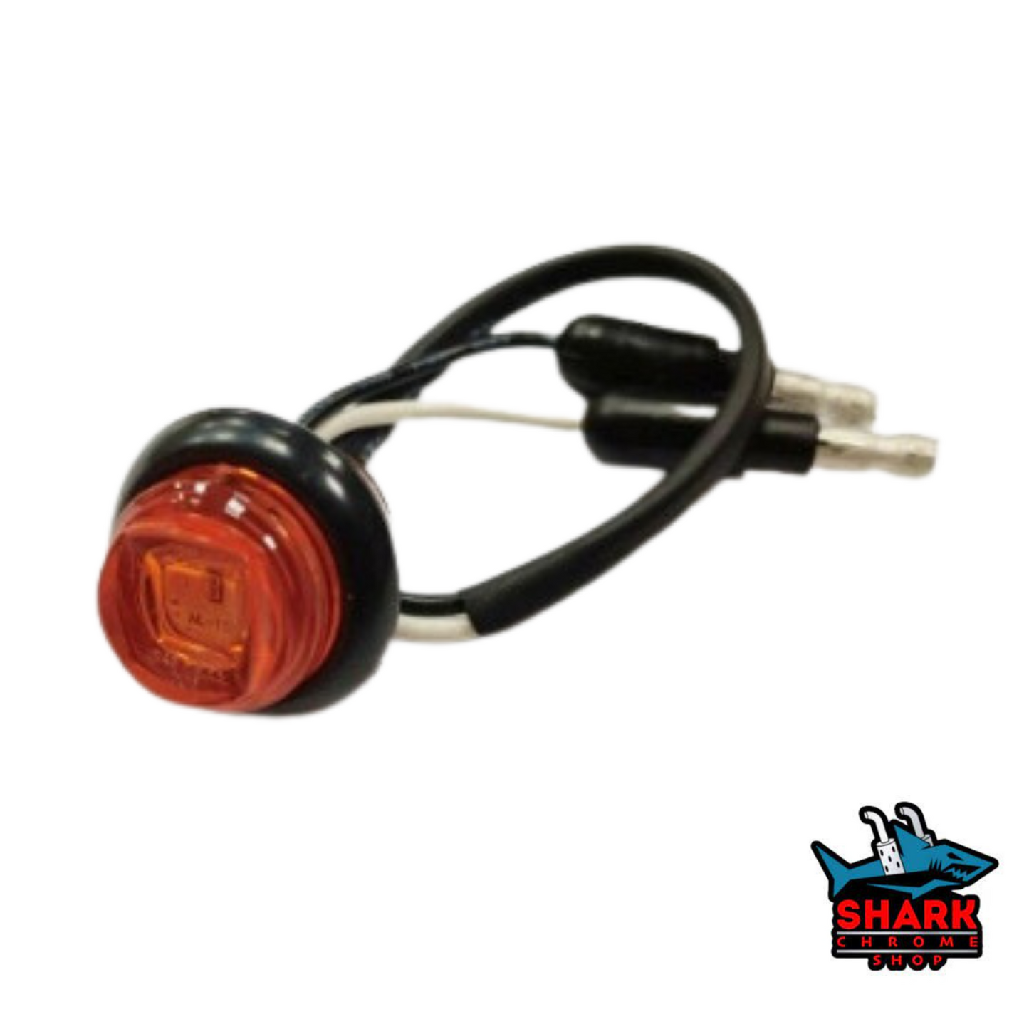 Amber Round 3/4" Pin Light W/Grommet, Plug Mini Light