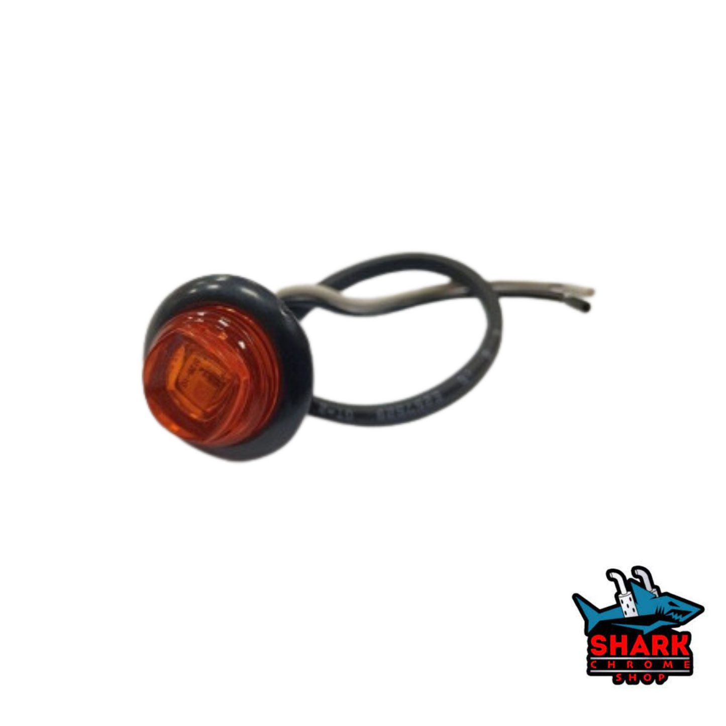 Amber Round 3/4" Pin Light W/Grommet Mini Light