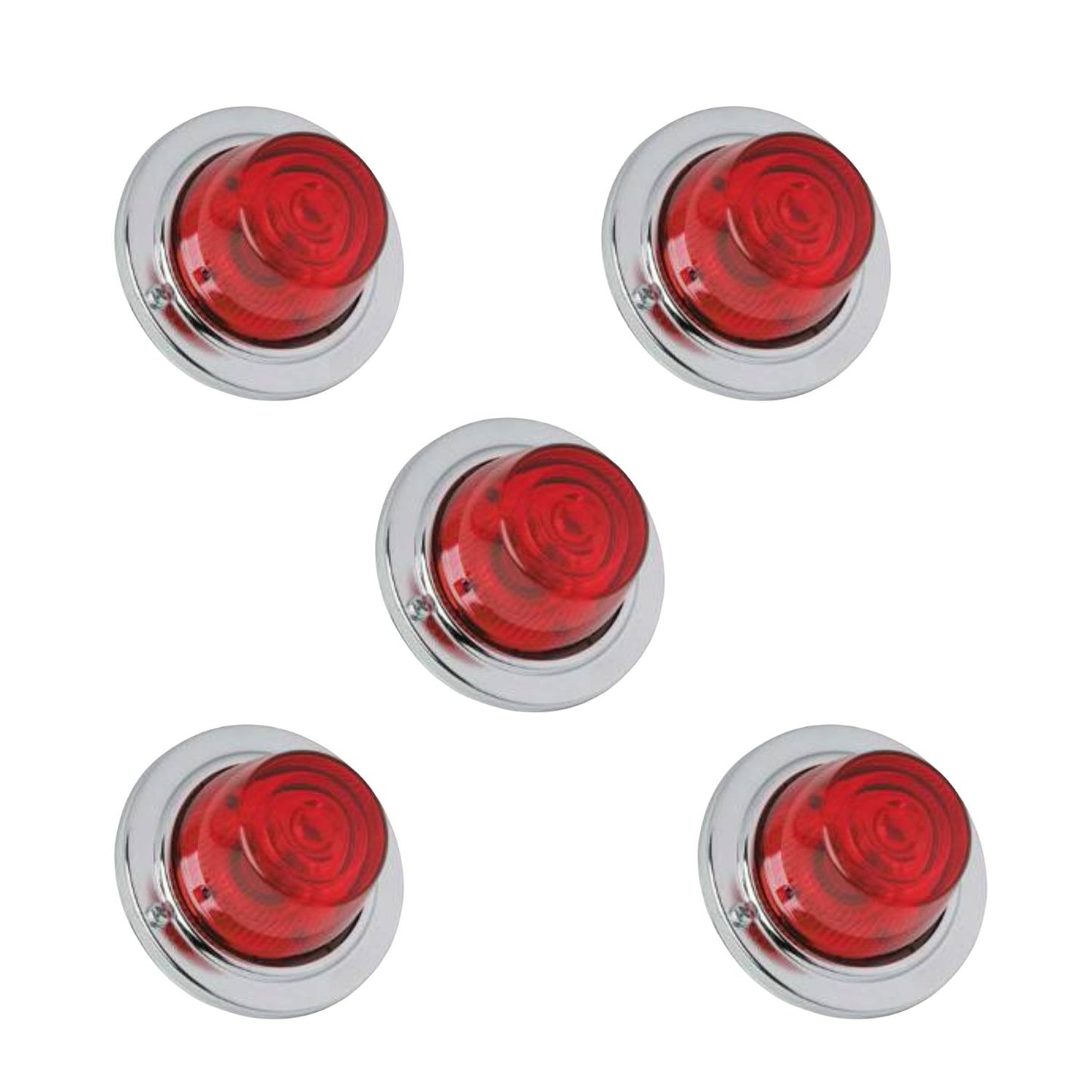 Cylindrical Clearance / Side Marker Light (Red) 5 PACK FREE SHIPPING !!