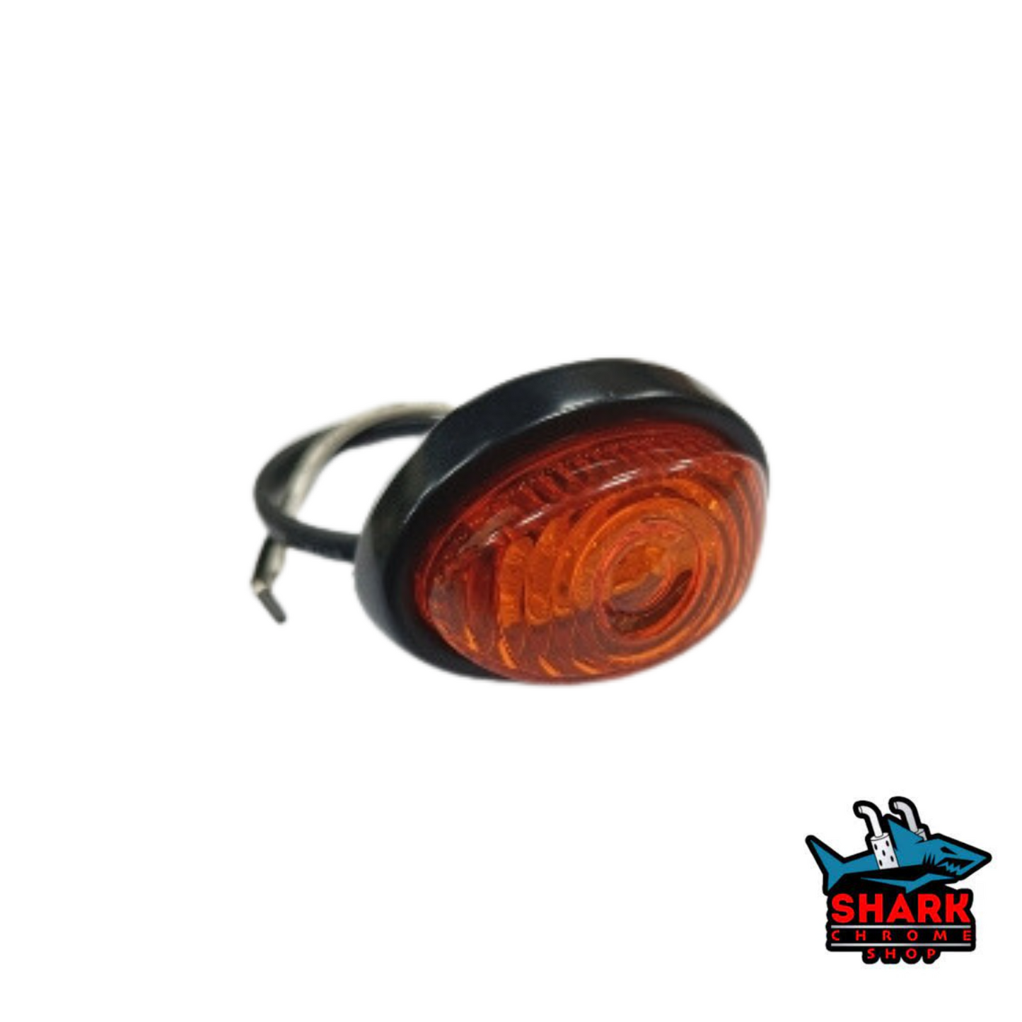 Amber Oval 3/4" Pin Light W/Grommet mini light