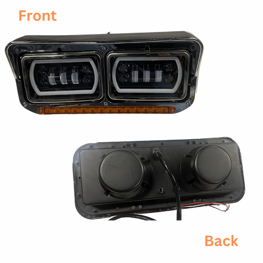 Universal LED Headlight Projector Assembly in Chromed Bezel