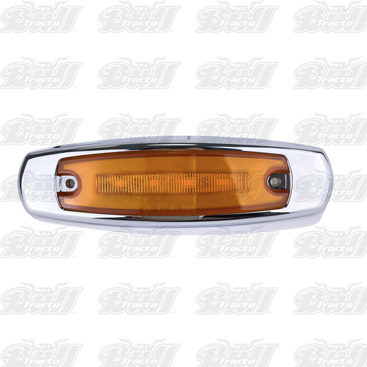 Amber LED Marker Light W/Chrome Bezel