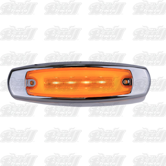 Amber LED Marker Light W/Chrome Bezel