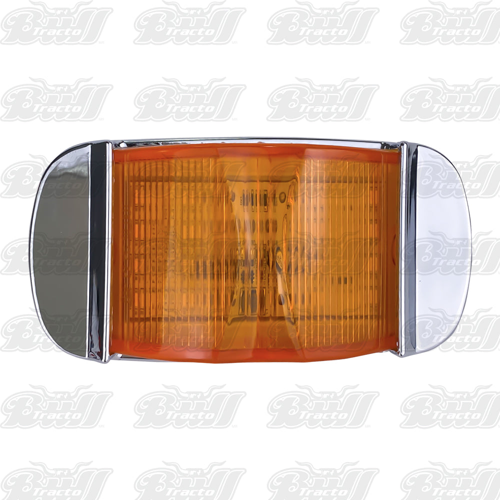 Amber Side Markers Light in Chrome Bezel
