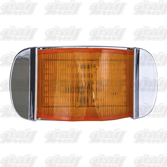Amber Side Markers Light in Chrome Bezel