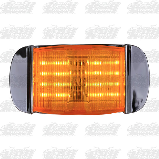 Amber Side Markers Light in Chrome Bezel