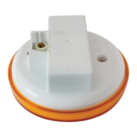 4” Round Strobe Pearl 24 LED Light in Amber