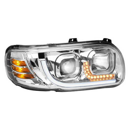 Peterbilt 388/389 LED Headlight In Chrome