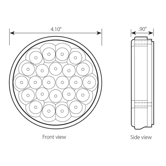 4” Pearl 24 LED Light in Amber