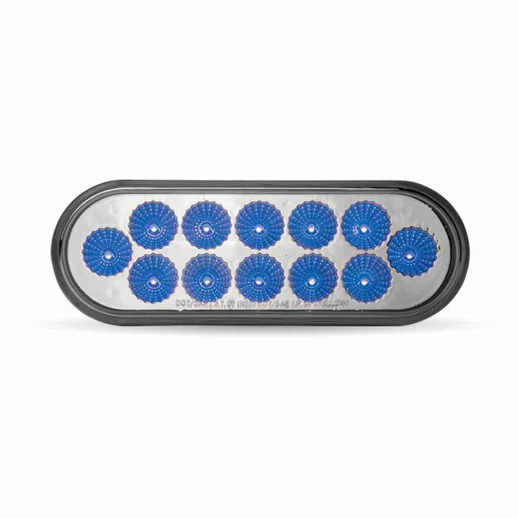 Oval Clear Lens,LED Amber +Blue Normal,Without plug ,rubber