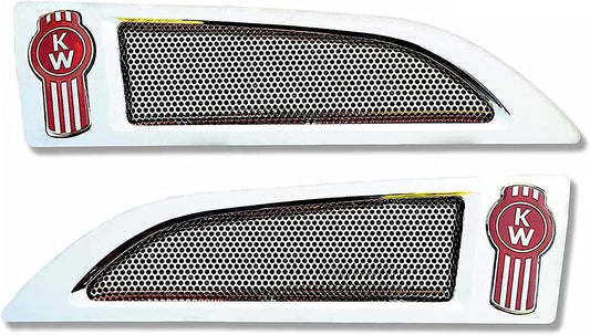 KENWORTH T680 HOOD SIDE VENT CHROME 1st Generation Models (2013 - 2022)(Sold Individually with logo included))