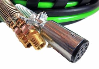 15/12 Feet ABS 7 Way Electrical 3 in 1 Air Power Line with red and blue air hose