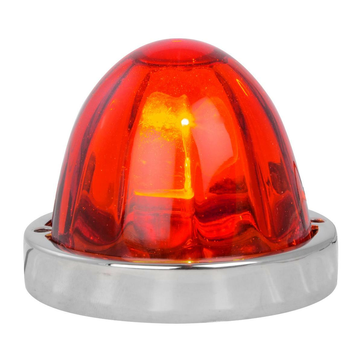 RED GLASS WATERMELON WITH RED 1157 BULB INCLUDED