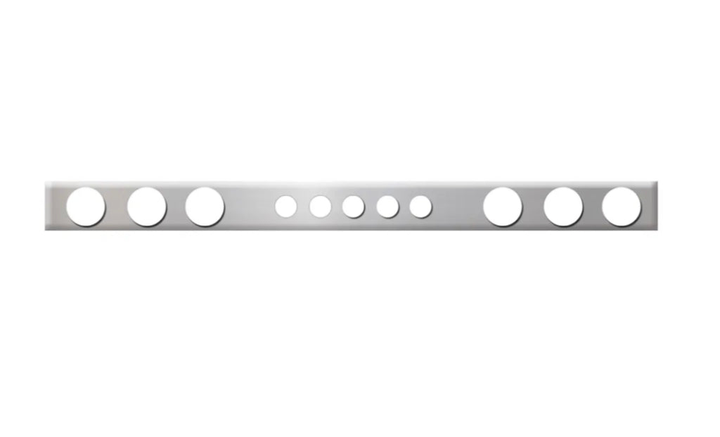 STAINLESS STEEL ONE PIECE REAR LIGHT BARS WITH 4″ (6) & 2″ (5) ROUND LIGHTS