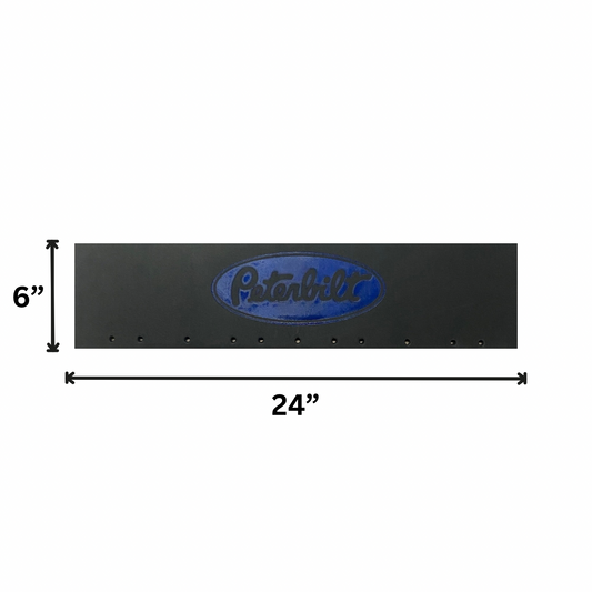 Top Mud Flap with Peterbilt Classic Style in Blue