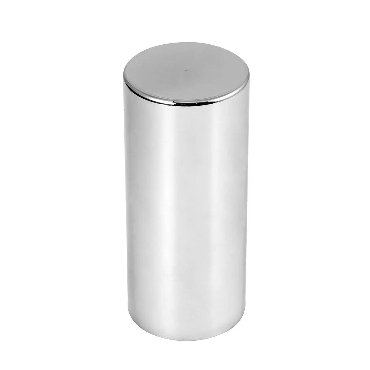 CHROME PLASTIC 33MM SCREW-ON FLAT TOP CYLINDER LUG NUT COVER