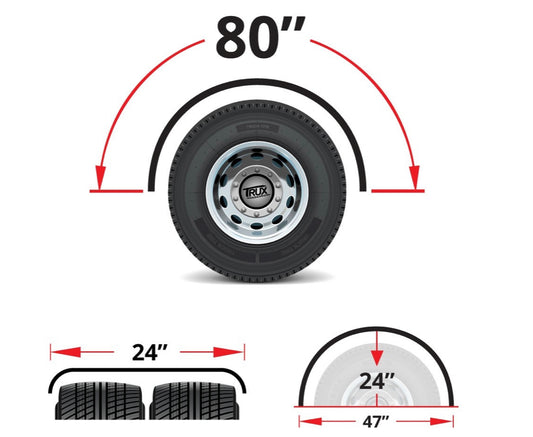 80" Fully Smooth Single Axle Fender with Rolled Edge- 16Ga. Sold in Pairs