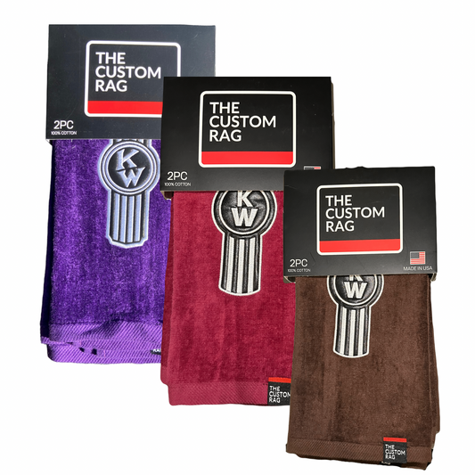 2 PC Kenworth Custom Rag with Black Patch Logo