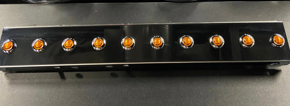Peterbilt 378-379-388-389 Front Air Cleaner Light Bar with 20 Button LEDs - 26"