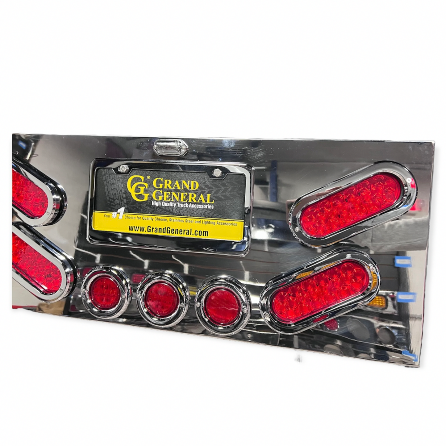 Rear Center Light Panels With Backing Plate Oval Round Lights