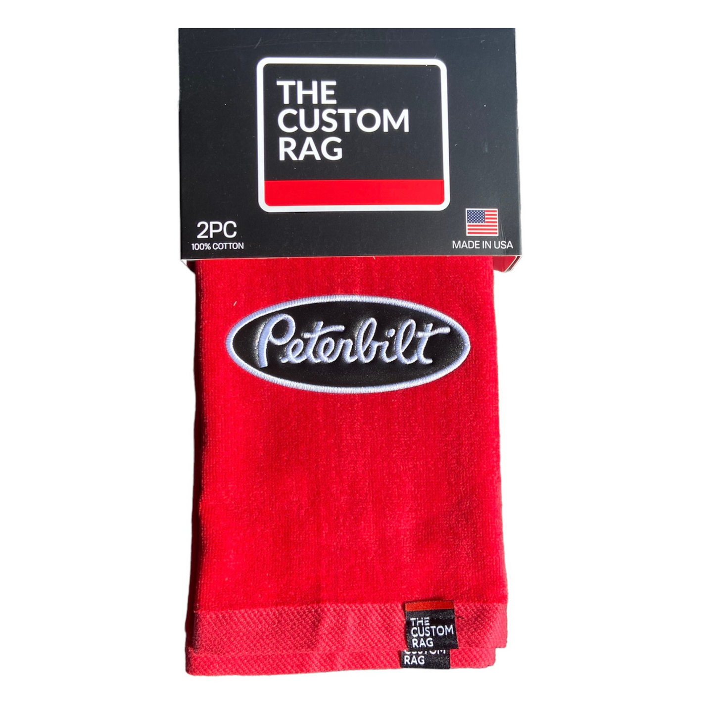 Peterbilt Custom Rag with Black Patch Logo