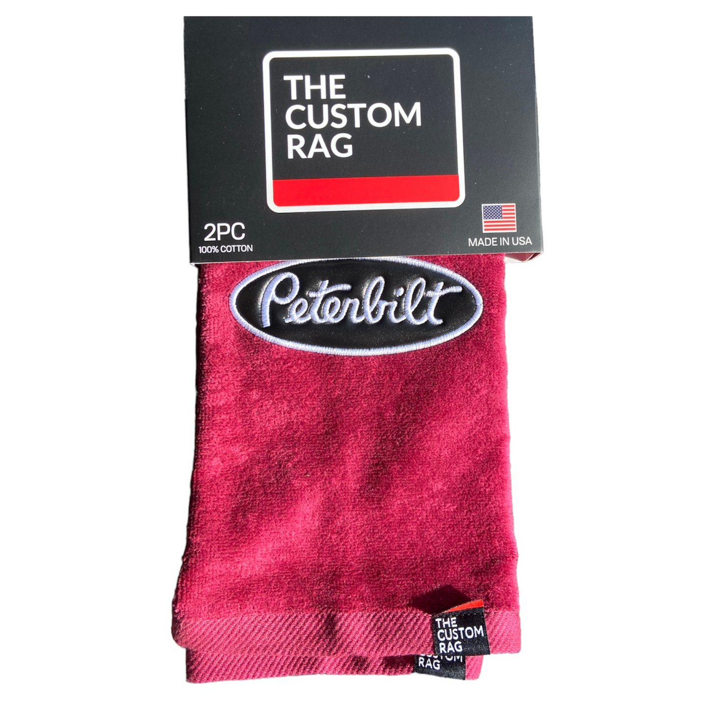 Peterbilt Custom Rag with Black Patch Logo
