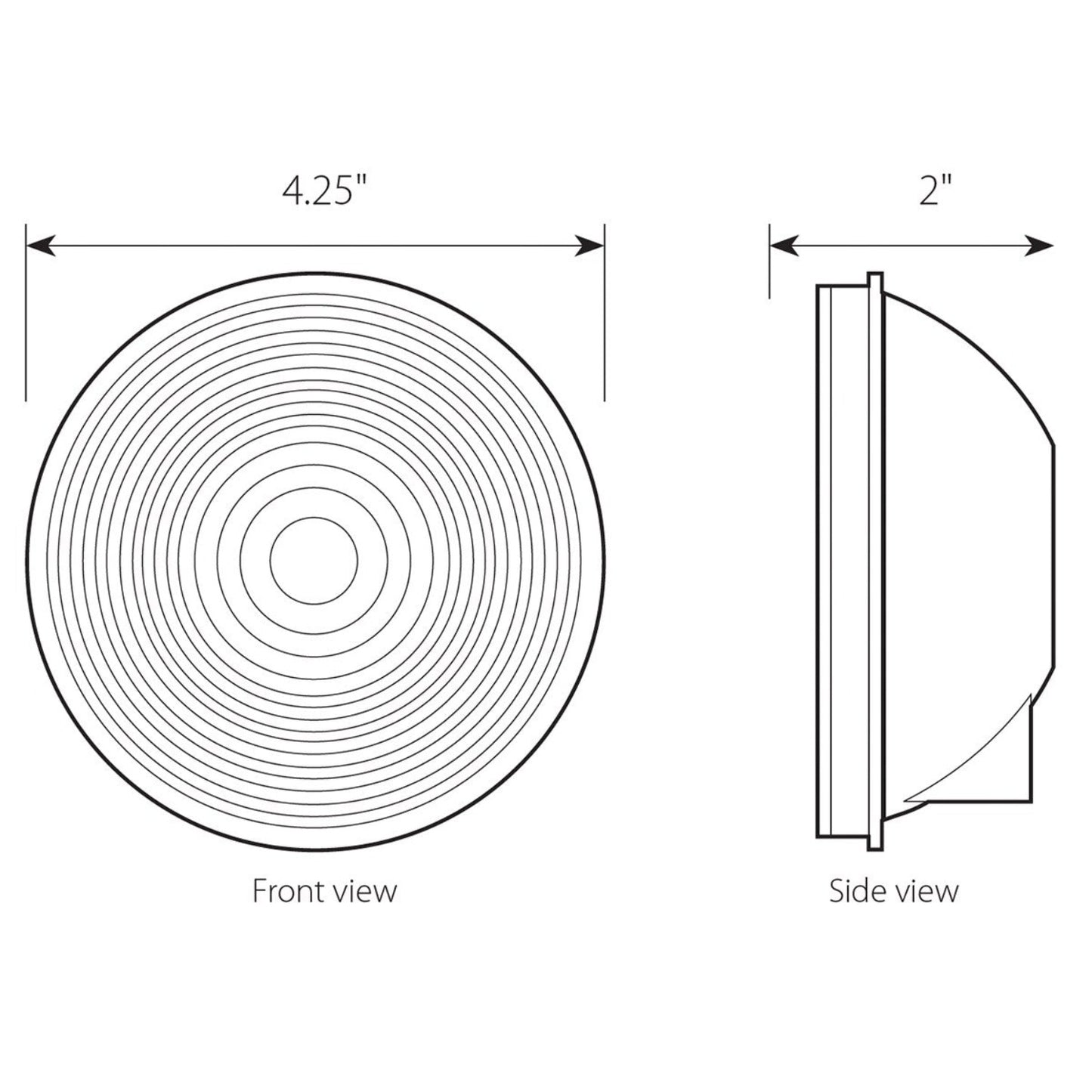 4″ Single High Power LED Light in Red