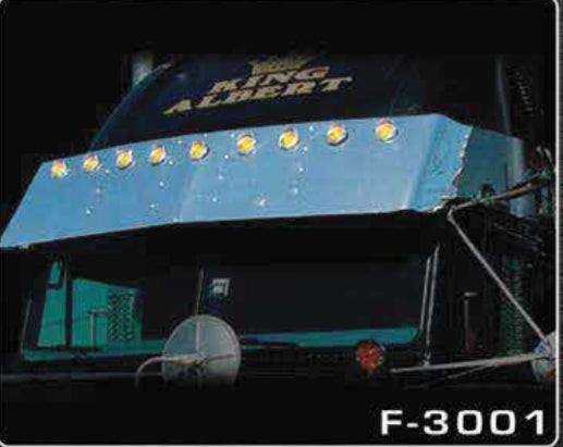 Freightliner Condo Classic Visor w/9 Light Holes