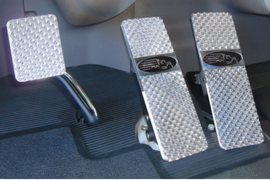 Peterbilt Billet Raised Diamond Chrome Pedals